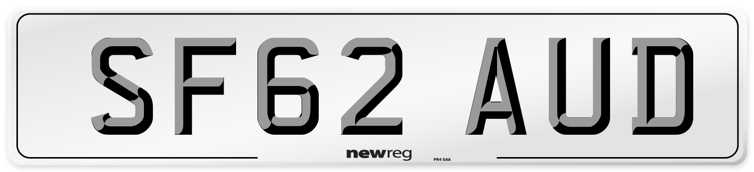 SF62 AUD Number Plate from New Reg